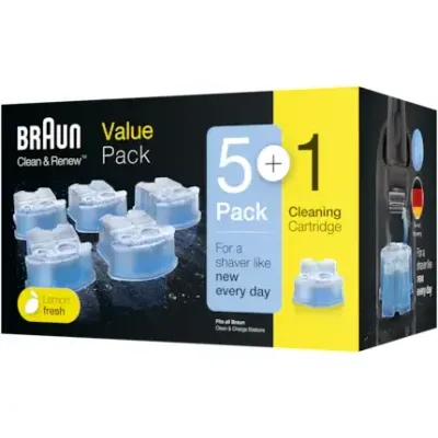 Braun Clean and Renew Shaver Cartridges – 5+1 Pack