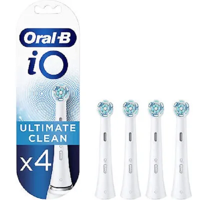 Oral-B iO Ultimate Clean Electric Toothbrush Head Pack of 4, White