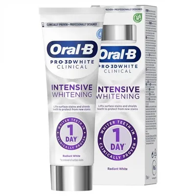Oral-B Pro 3D White Clinical Radiant White Toothpaste 75ml